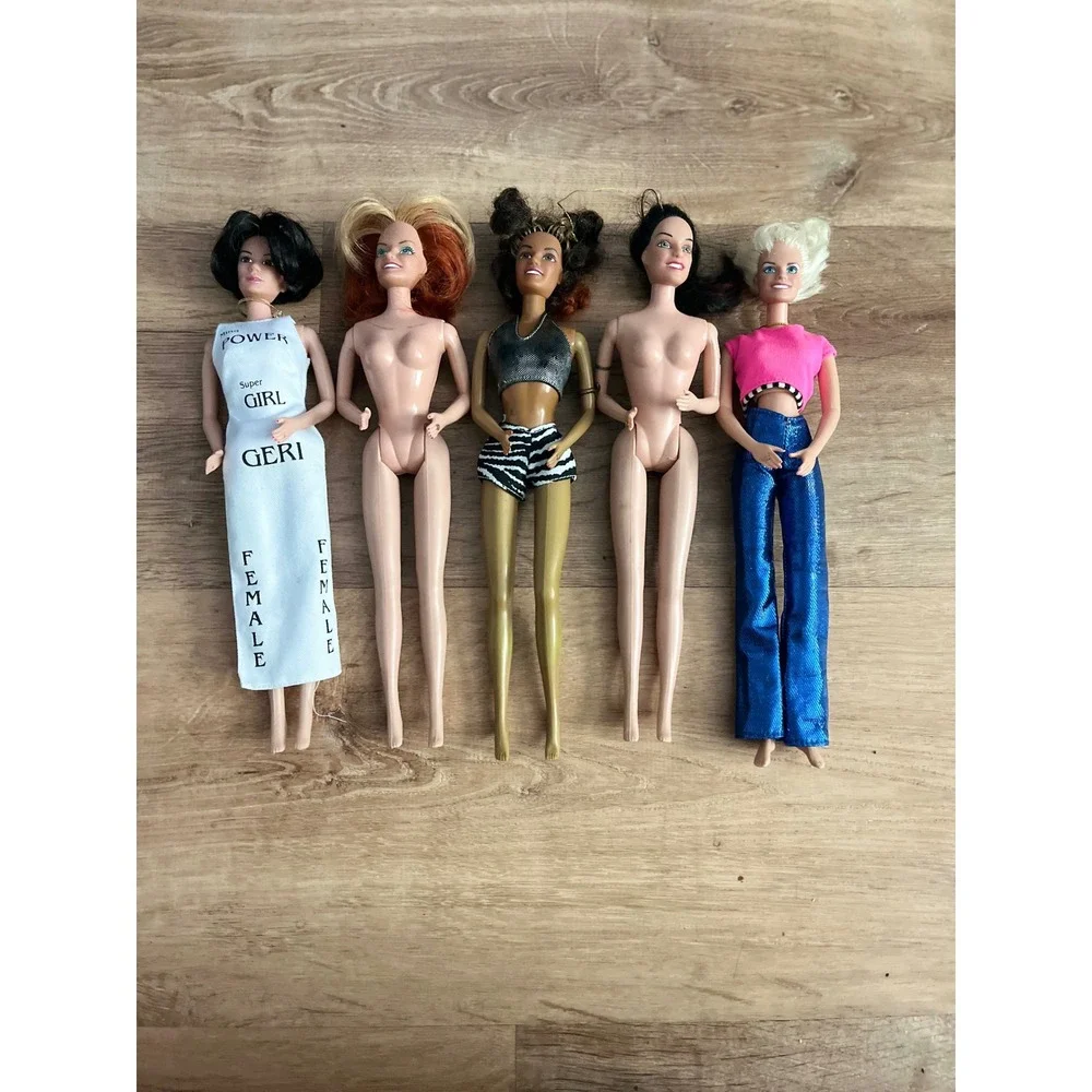 Spice Girls Dolls Set of 5 Galoob Vintage 1990 Girl Power Posh Scary Sporty Baby